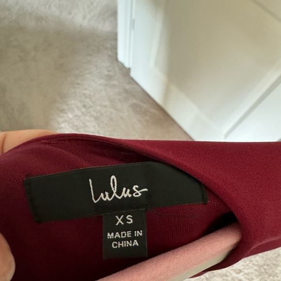 Maroon 3/4 Sleeve Dress - Picture 4 of 7